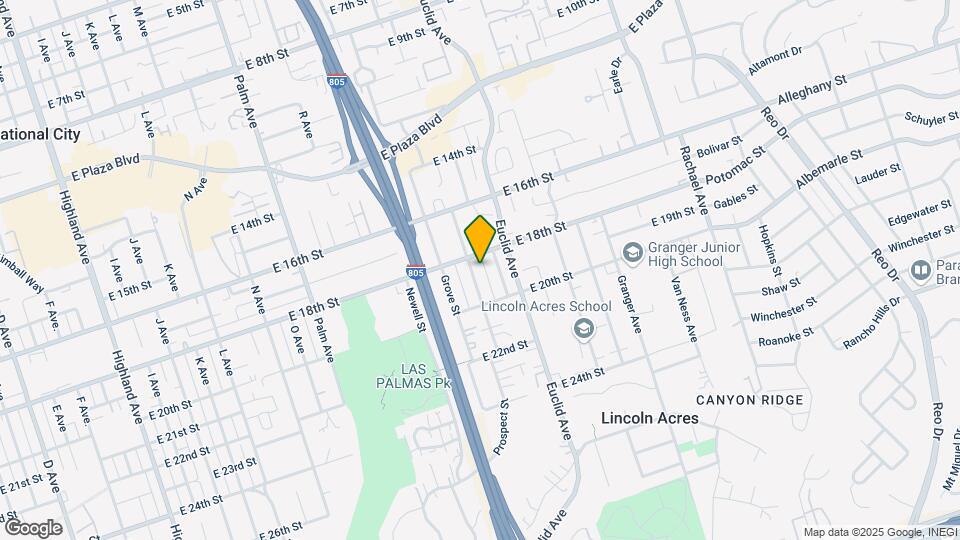 1825 Prospect St Map and Location Details