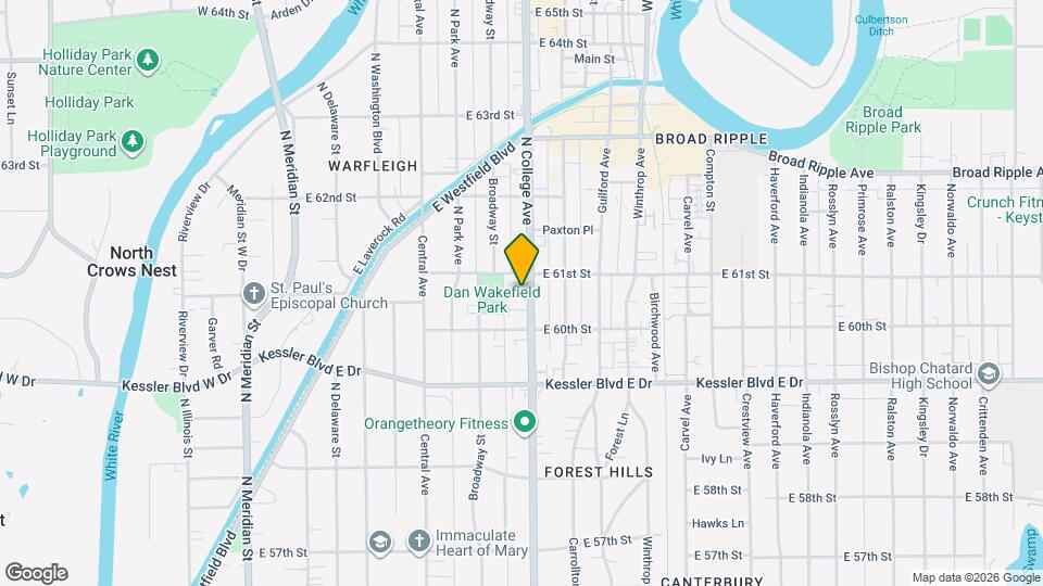 6040 N College Ave Map and Location Details