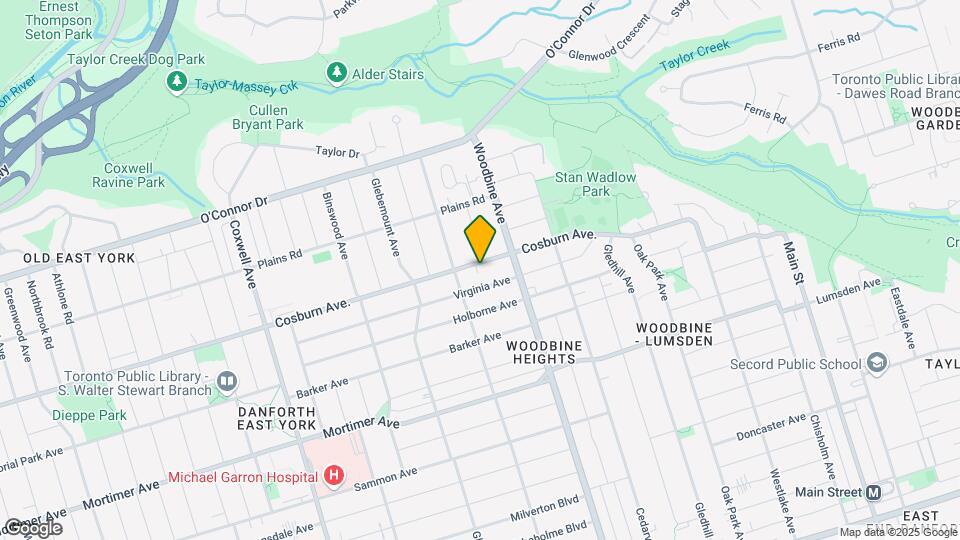 831 Cosburn Ave Map and Location Details