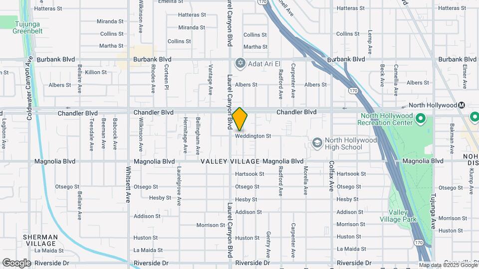 12039 Weddington St Map and Location Details