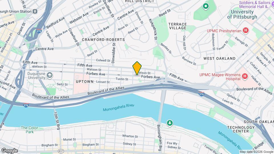 2018 Forbes Ave Map and Location Details