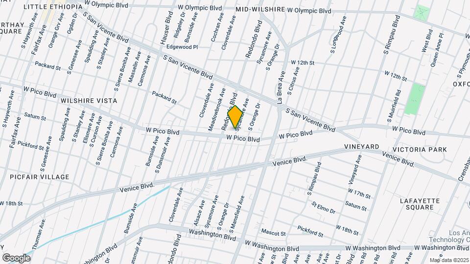 1341 S Sycamore Ave, Unit 1341 Map and Location Details