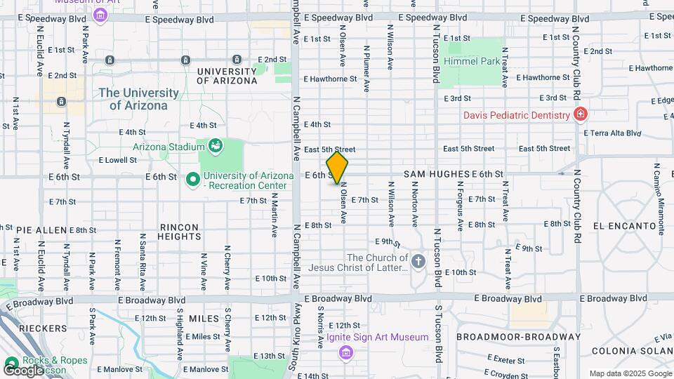 423 N Olsen Ave Map and Location Details