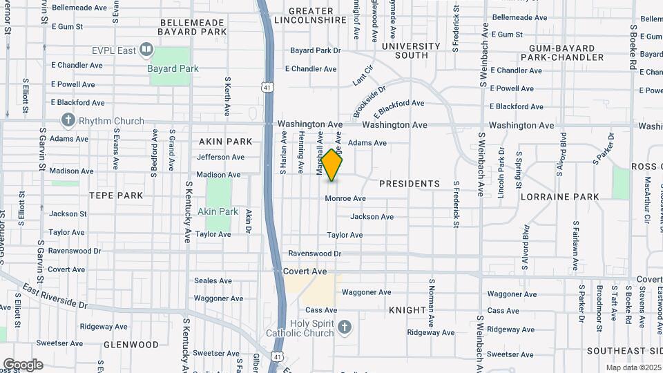 1209 Lodge Ave Map and Location Details