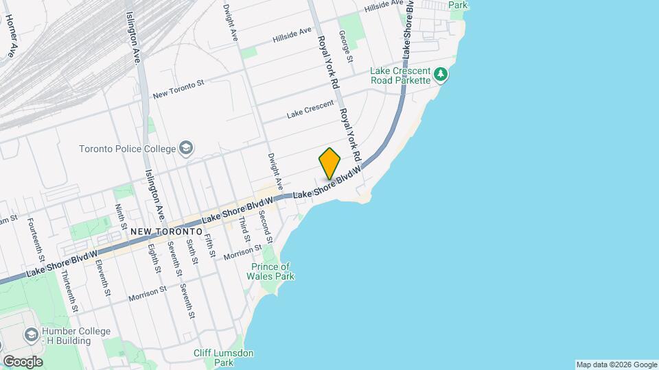 2680 Lake Shore Blvd W Map and Location Details