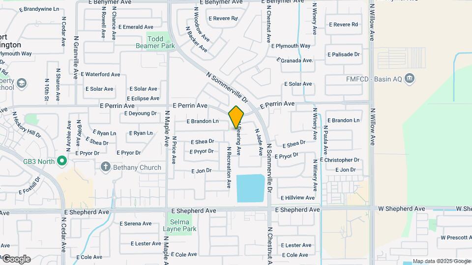 9359 N Dearing Ave Map and Location Details