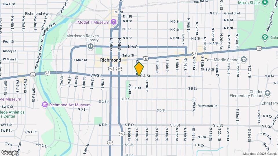 105 S 11th St Map and Location Details