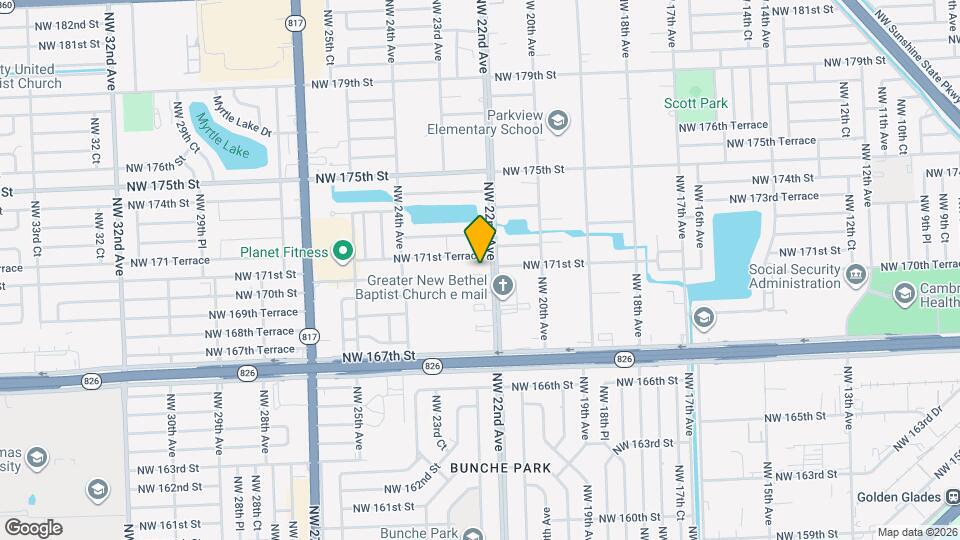 2225 NW 170th Terrace Map and Location Details