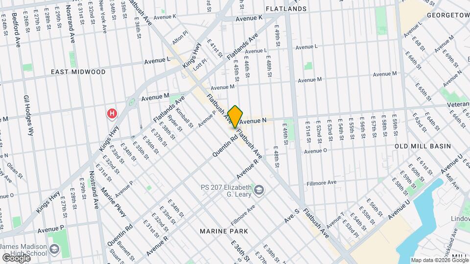 2126 Flatbush Ave Map and Location Details