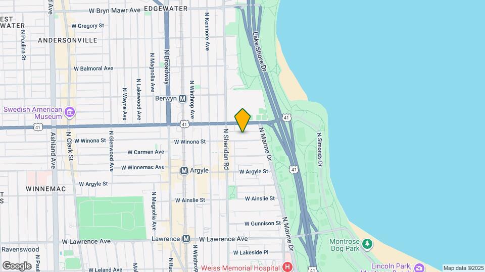 924 W Winona St, Unit 202 Map and Location Details