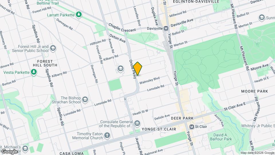 31 Oriole Pkwy Map and Location Details