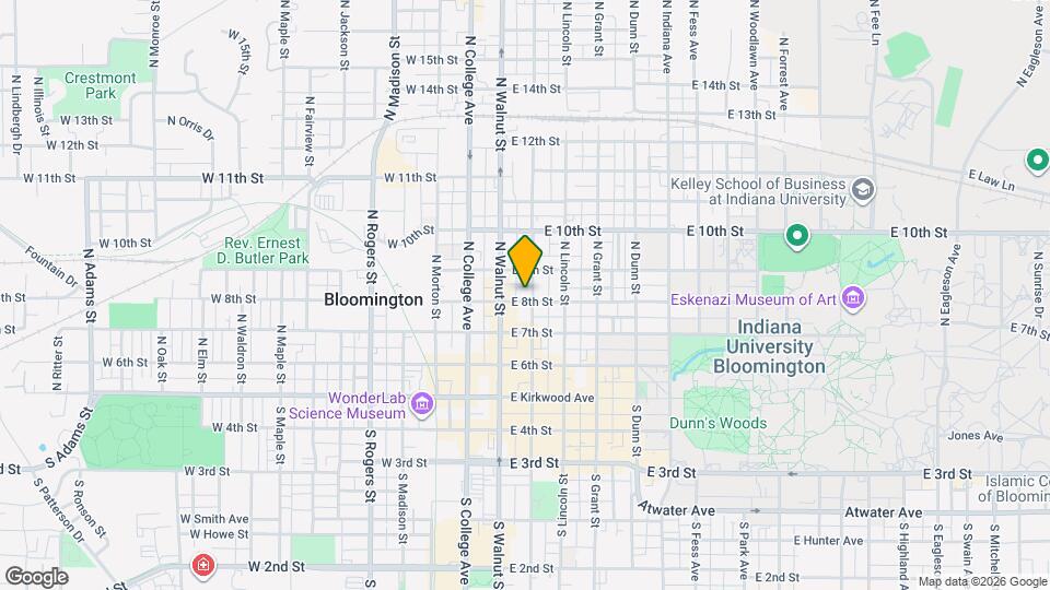 123 E 8th St Map and Location Details