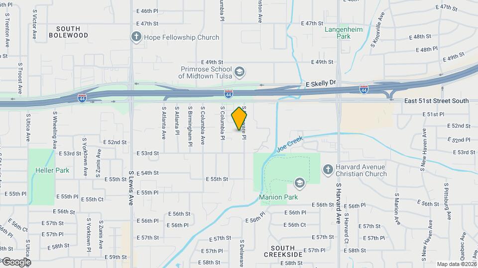 5214 S Delaware Pl Map and Location Details