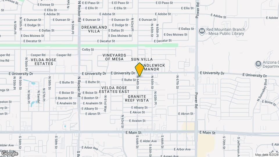 6408 E Butte St Map and Location Details