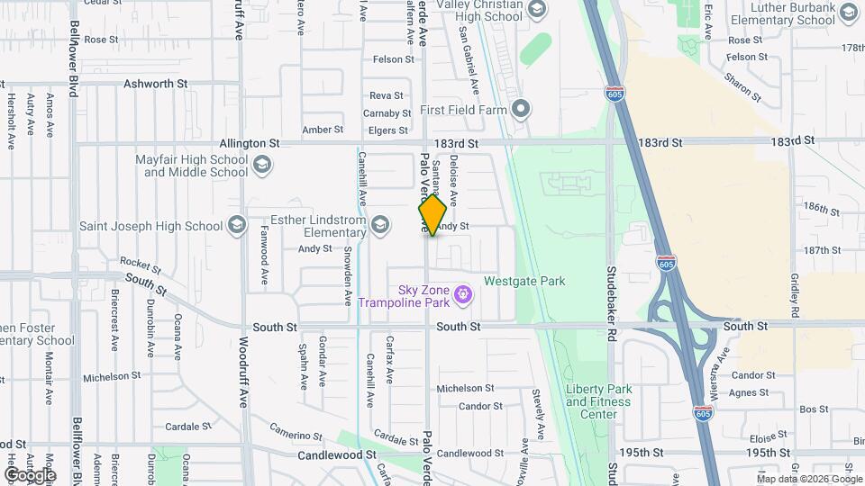 18620 Palo Verde Map and Location Details