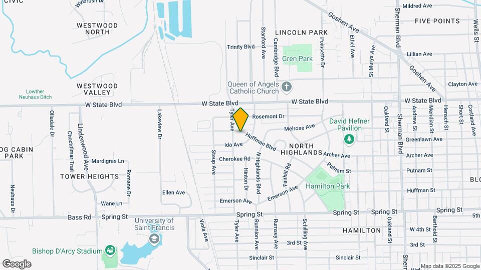 1825 Huffman Blvd Map and Location Details