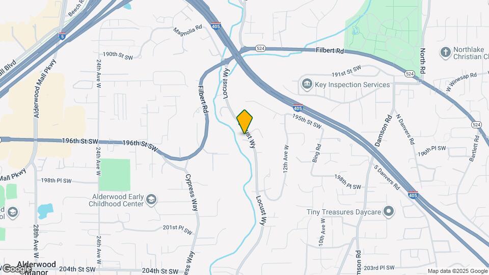 Beautiful 4 Bed, 3 Bath Home in Lynnwood Map and Location Details