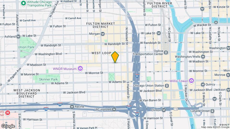 1 S Peoria St Map and Location Details