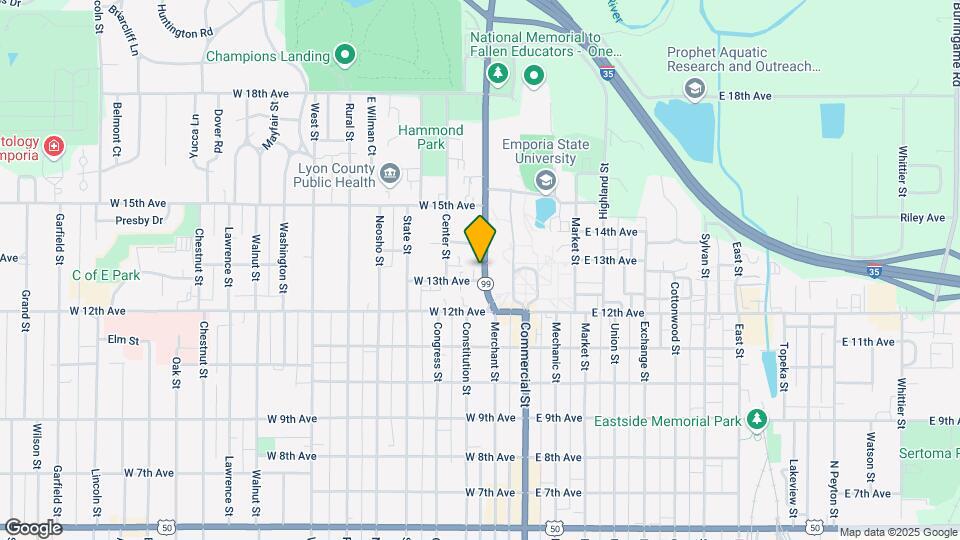 1307 Merchant St Map and Location Details