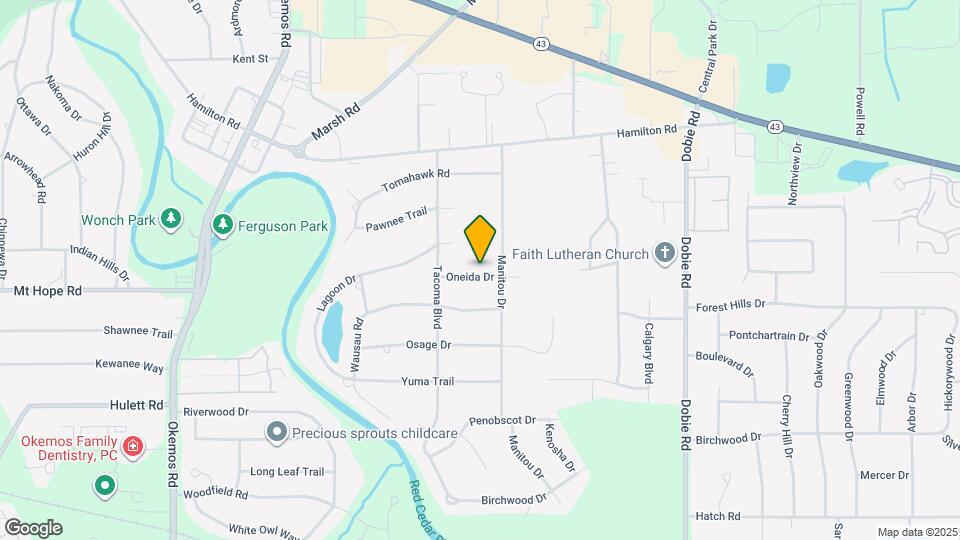 1916 Oneida Dr Map and Location Details