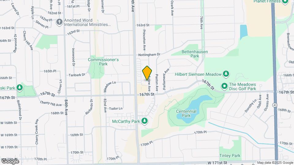 16632 Parkview Ave Mapa y Detalles de la Ubicación