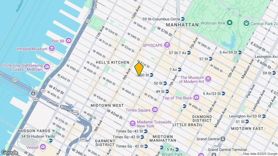 320 W 38th St Map and Location Details