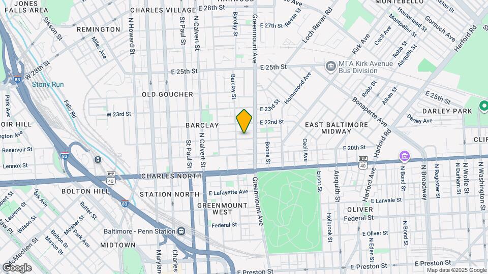 418 E 21st St Map and Location Details