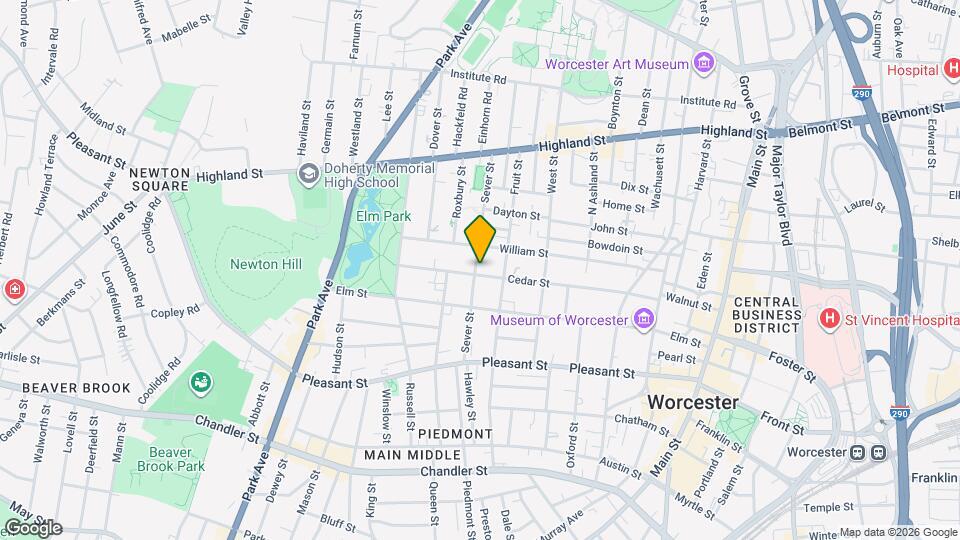 52 Cedar St Map and Location Details