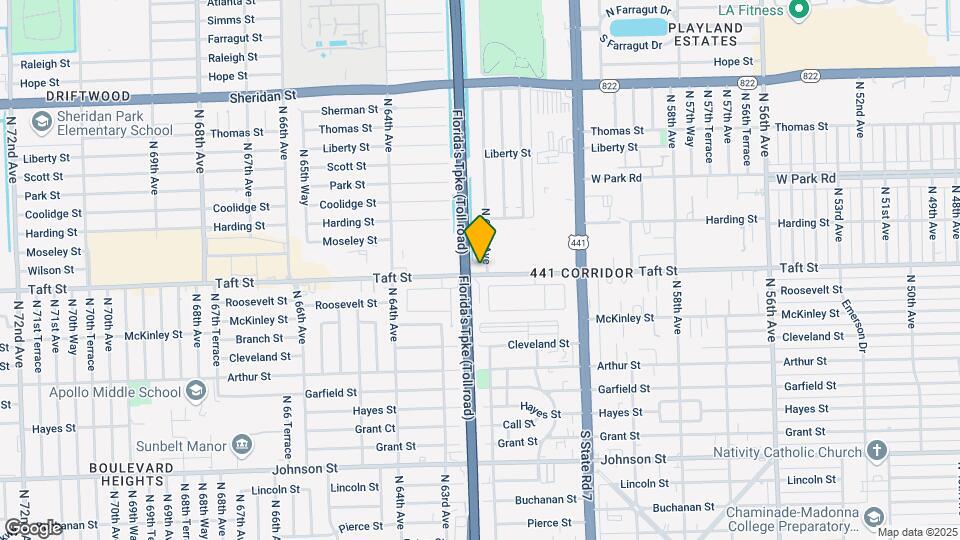 6201 Taft St Mapa y Detalles de la Ubicación