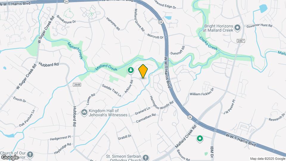 7803 Harrington Woods Rd Map and Location Details