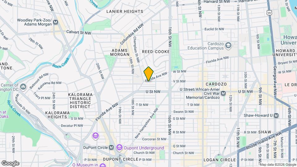 1730 V St NW, Unit 1 Map and Location Details