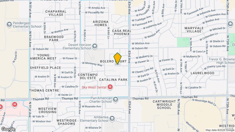8415 W Monterey Way Mapa y Detalles de la Ubicación