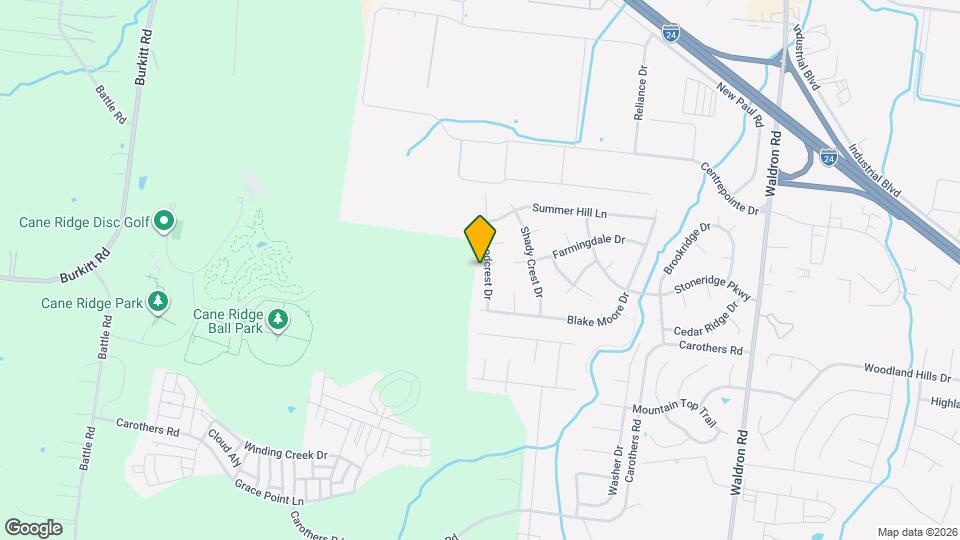 592 Woodcrest Dr Map and Location Details