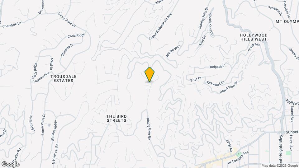 1717 Rising Glen Rd Map and Location Details