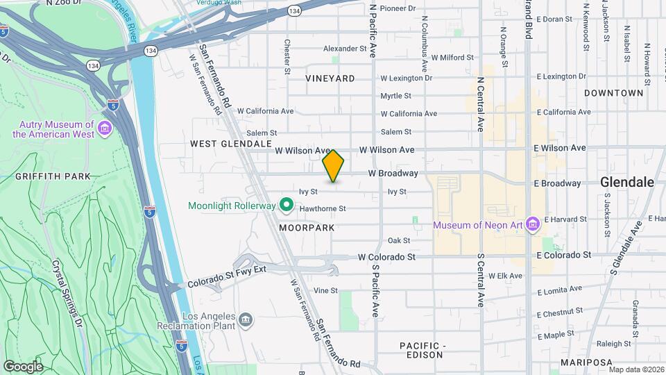 609 Ivy St Mapa y Detalles de la Ubicación