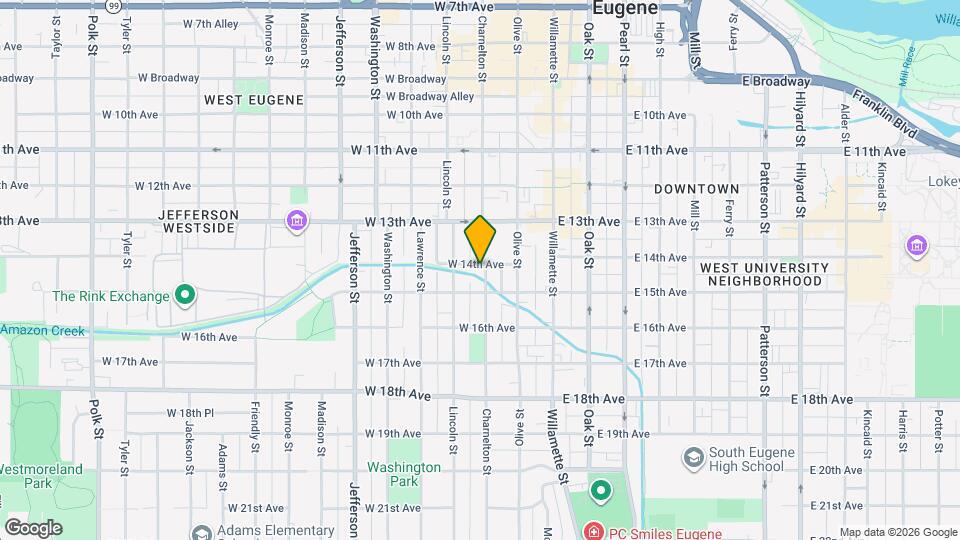 210 W 14th Ave Map and Location Details