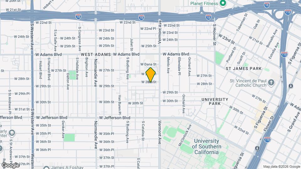 1438 W 28th St Map and Location Details