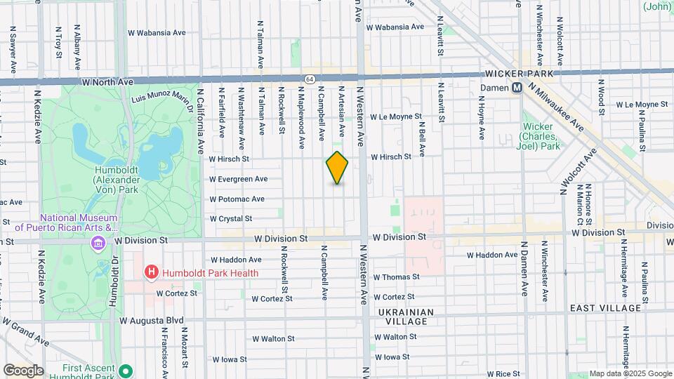 1310 N Artesian Ave, Unit 1R Map and Location Details