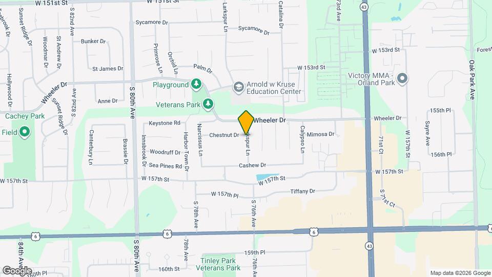 15558 Larkspur Ln Map and Location Details