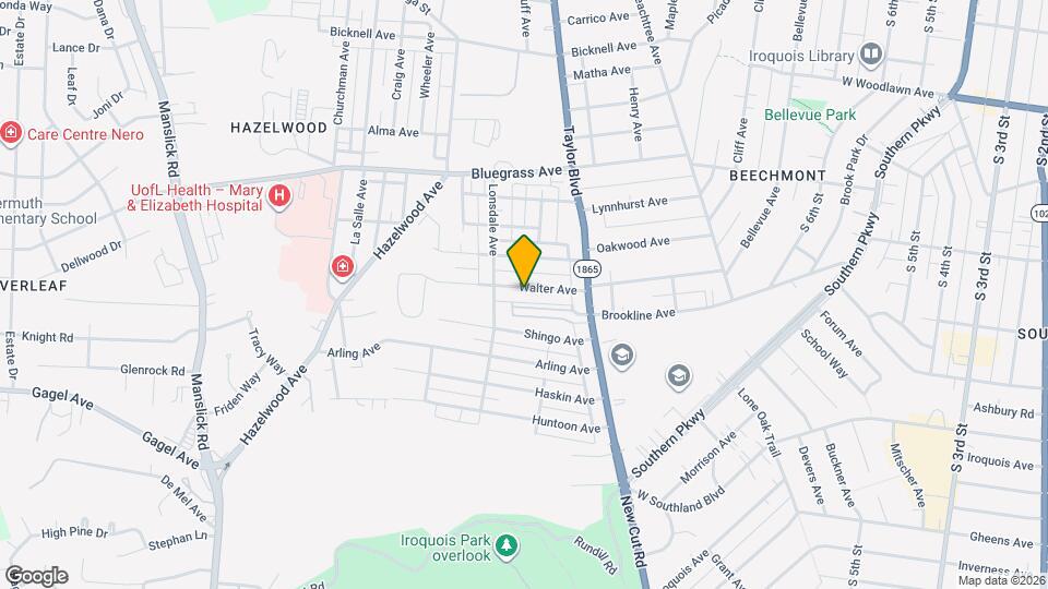 1406 Walter Ave Map and Location Details