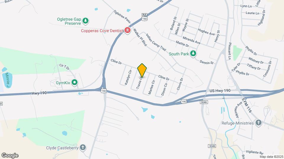 1111 Travis Cir Map and Location Details