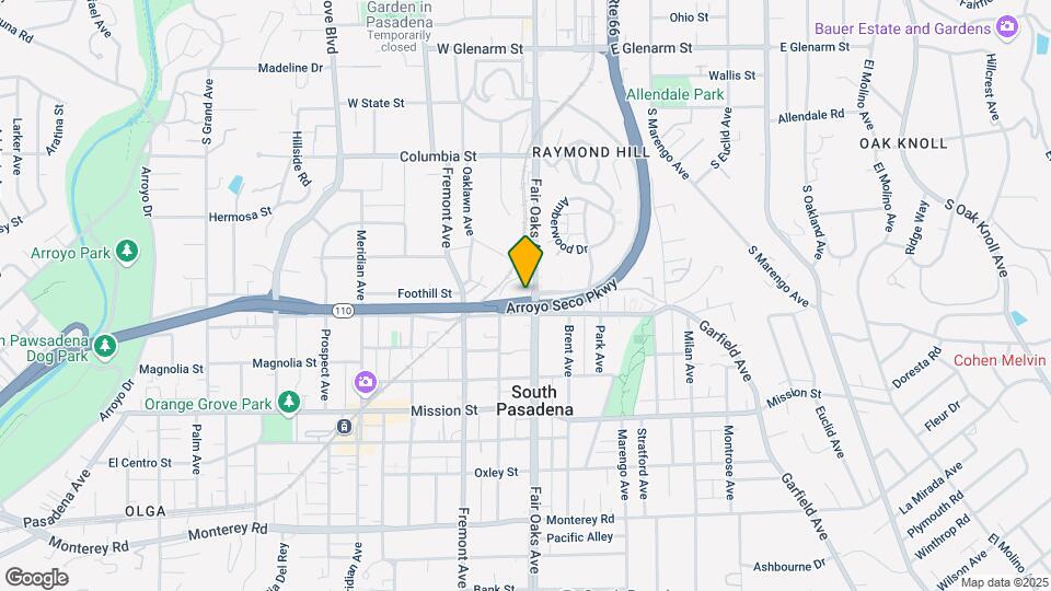 513 Fair Oaks Ave Map and Location Details