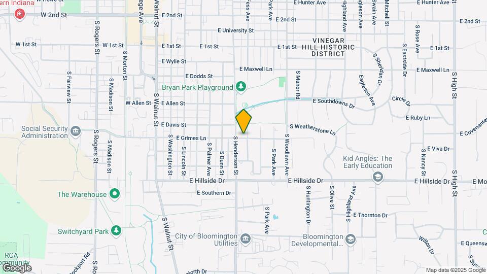1122 S Fess Ave Map and Location Details