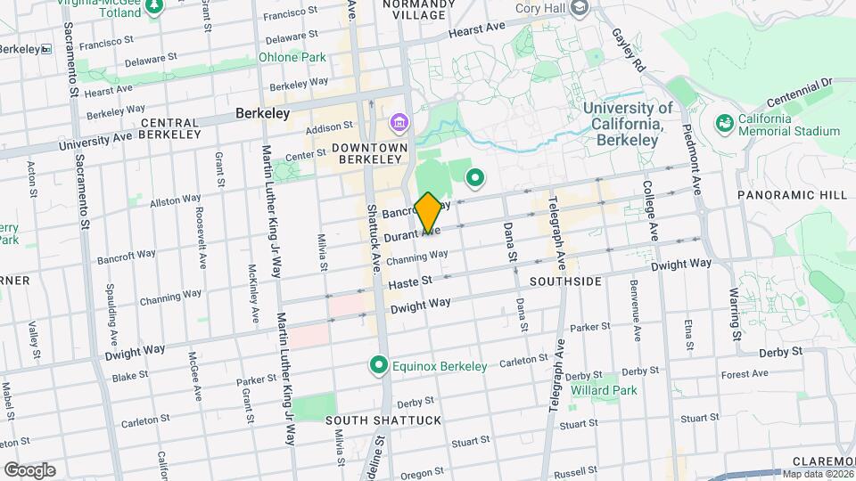 2214 Durant Ave Map and Location Details