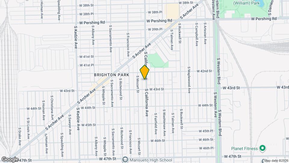 4232 S California Ave Map and Location Details