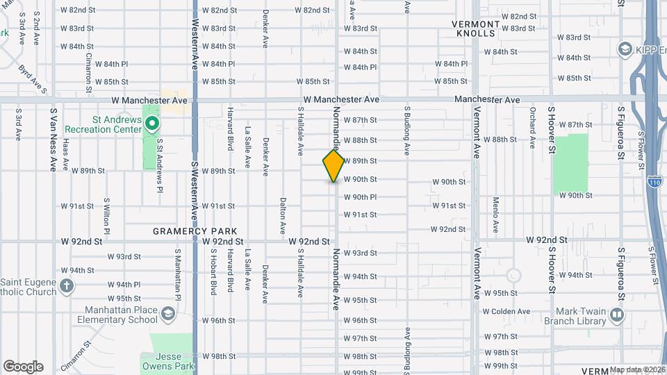 9009 South Normandie Avenue Map and Location Details