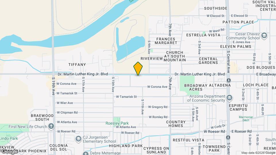 1109 W Broadway Rd Map and Location Details