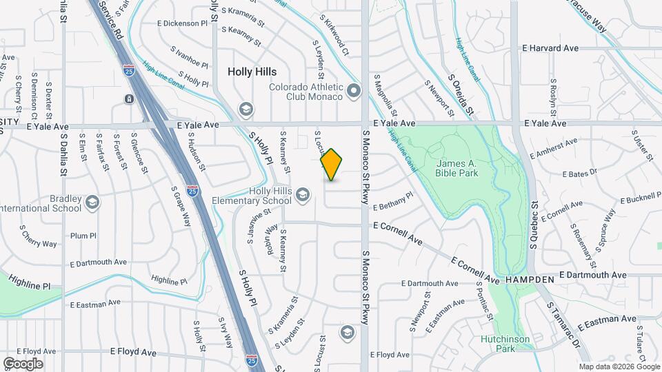 6424 E Bates Ave Mapa y Detalles de la Ubicación