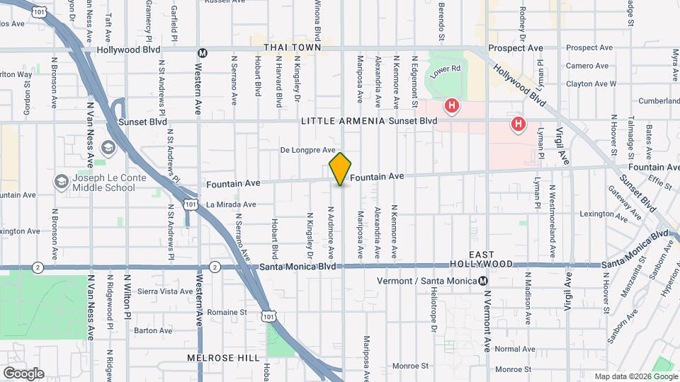 1269 Normandie Ave, Unit 1269 1/4 Map and Location Details