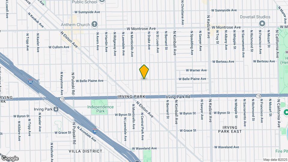 3549-3551 W Belle Plaine Ave Mapa y Detalles de la Ubicación
